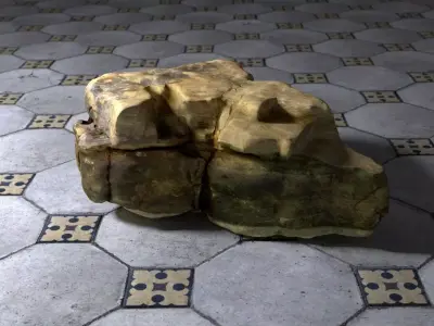 Big ColorFul Rock Free 3D model