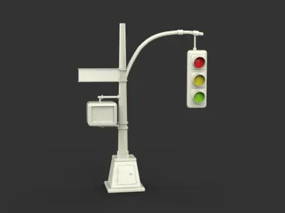 street props Low-poly 3D model