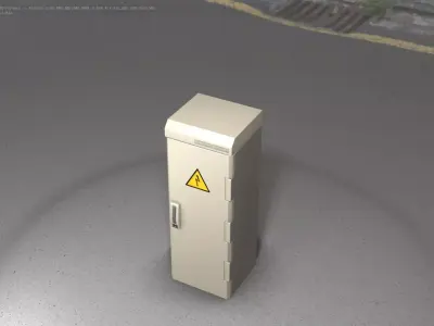 Electrical Distribution Cabinet 47 Low-poly 3D model