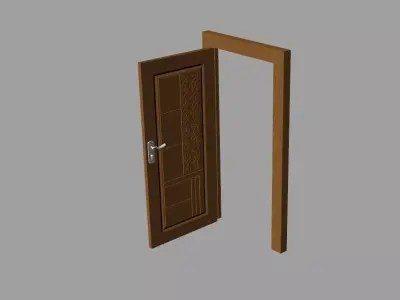 3d modelling door wood 3D model