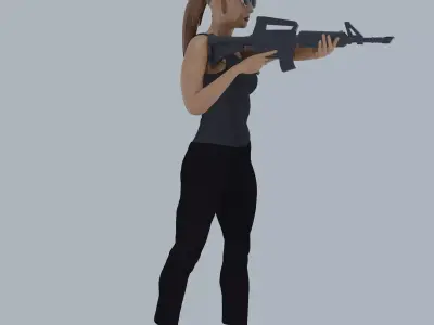Post Apocalypse Warrior Woman 3D print model