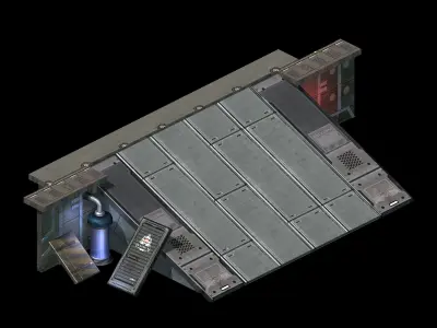 Space Station - Slope 03 3D model