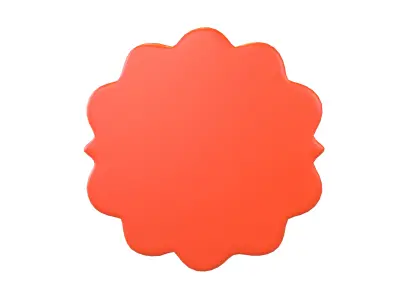 Flower Symbol v5 004 Low-poly 3D model