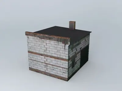 garage old house with door Free 3D model