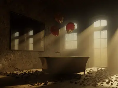 cinematic bathtub  3D model