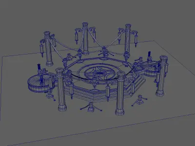 map arena lowpoly game Low-poly 3D model