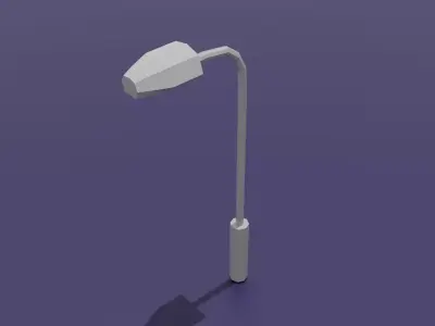 Low Poly Street Light Game Ready Urban Environment Asset Low-poly 3D model