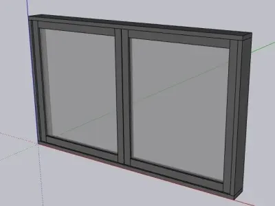 SketchUp dynamic window Low-poly 3D model