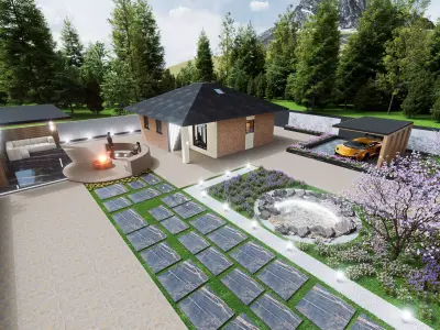 Modern and classic design House 3D model