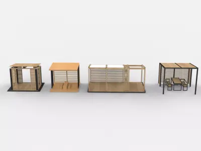  Pergola set 3D model