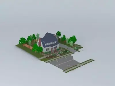 Dutch Colonial House Free 3D model