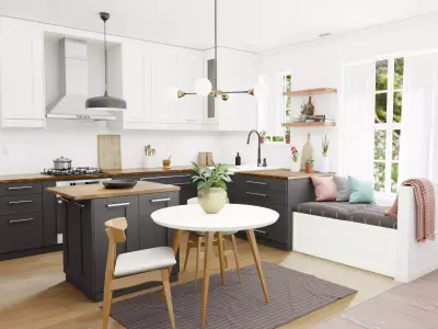 small organized kitchen 2021 style  3D model