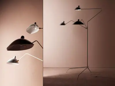 Three Arm Floor Lamp 3D model