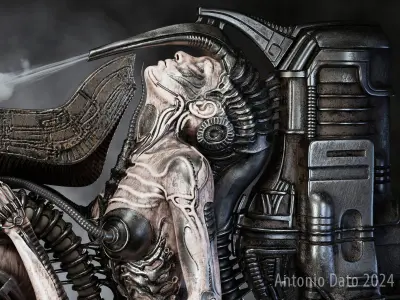 H R Giger  Erotomecanics VII PBR 3D model