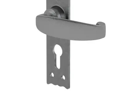 Foundries Traditional Black Antique Handle Low-poly 3D model