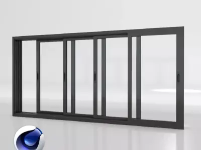 Sliding Window with Xpresso 3D model