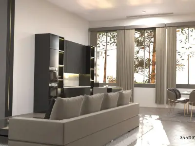 3D small modern villa  3D model