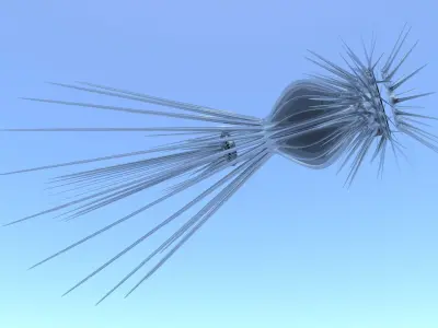 Spaceship Drilling Machine Sci-Fi 3D LowPoly 3D model