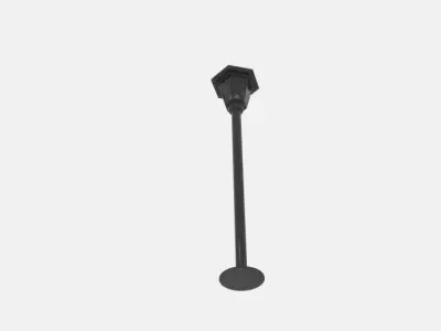 LED Outdoor Solar Garden Light Long 3D model