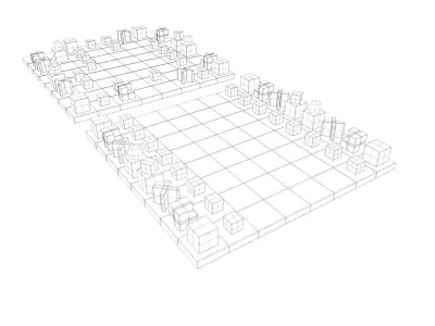 Bauhaus Chess Set 3D model