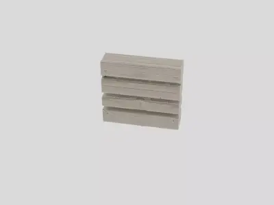 Wooden Barricade Terrain for 3D print 3D model