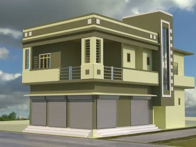 3d elevation residential 3D model