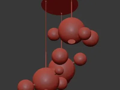 Suspension LED design BUBBLE LAMP 3D model purchase