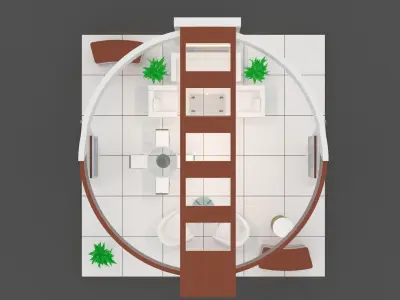 Exhibition Stand Idea Round 3D model
