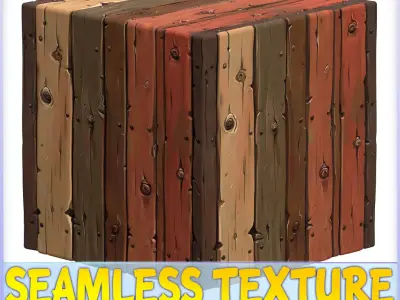 Stylized Wood Floor Seamless Texture Texture