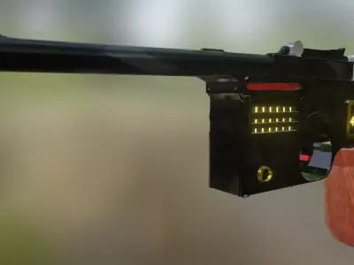 C96-Pistol gun with light Free 3D model