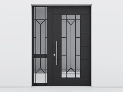 Aluminium door 221 3D model
