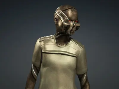 Robot boy with 265 Morphs for Unreal -  3D model