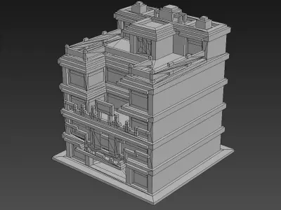 House Voxel - 5 Low-poly 3D model