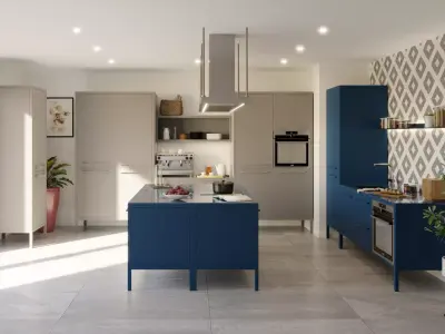 Mini Kitchen - Fantin Frame Kitchen with island 3D model