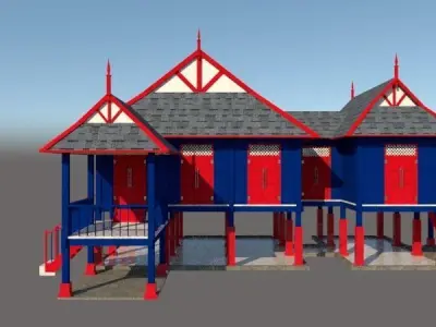 RUMAH TRADISIONAL MELAYU JOHOR DARUL TAKZIM Free 3D print model