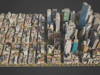 Realistic City R5 MAYA Low-poly 3D model