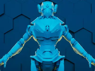 Sci Fi Robot  Low-poly 3D model purchase