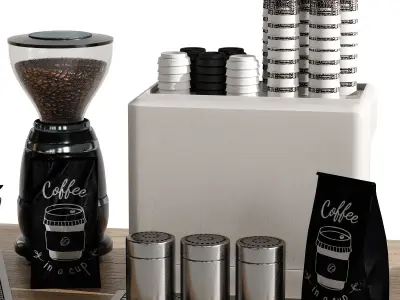 Espresso cart set 1 3D model