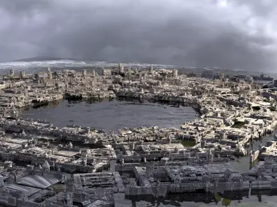 Star wars inspired City Streets 3D model