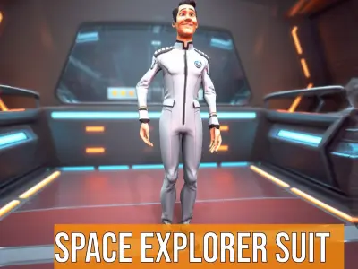 Space Explorer Suit model pack Low-poly 3D model