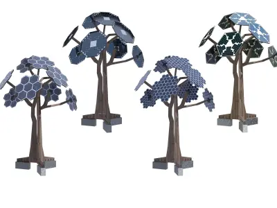 3D solar energy tree multi package