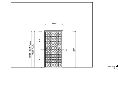 parametric residential door 3D model