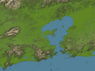 Rio de Janeiro - 3D City Model Low-poly 3D model