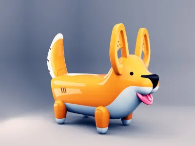 ROBO DOG Low-poly 3D model