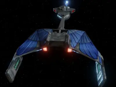 Romulan Stormbird D-7 Variant Cruiser from Star Trek Lore Low-poly 3D model