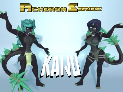 Acheron Kaiju Nude Low-poly 3D model