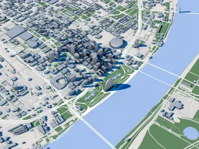 Saint Louis City USA 3D model