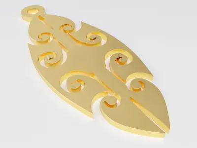 Maori pendant 7 3D print model