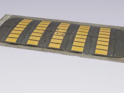 Traffic Speed Bump high-poly 3D model