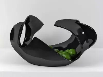 Onda bowls with olives 3D model